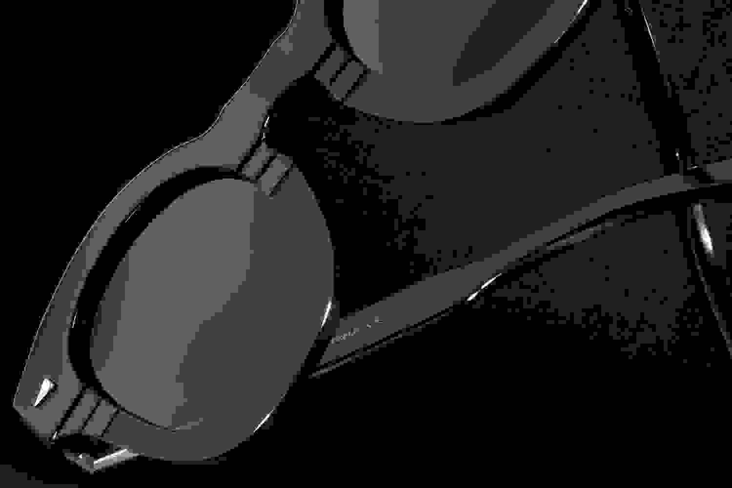 Detailaufnahme von einer schwarzen Ahlem Sonnenbrille.